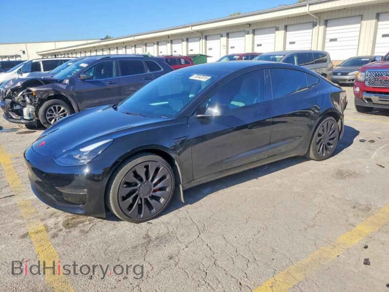 2023 Tesla MODEL 3 (VIN 5YJ3E1EC2PF671981) — photo 1 of 12, Copart, damage: rear end