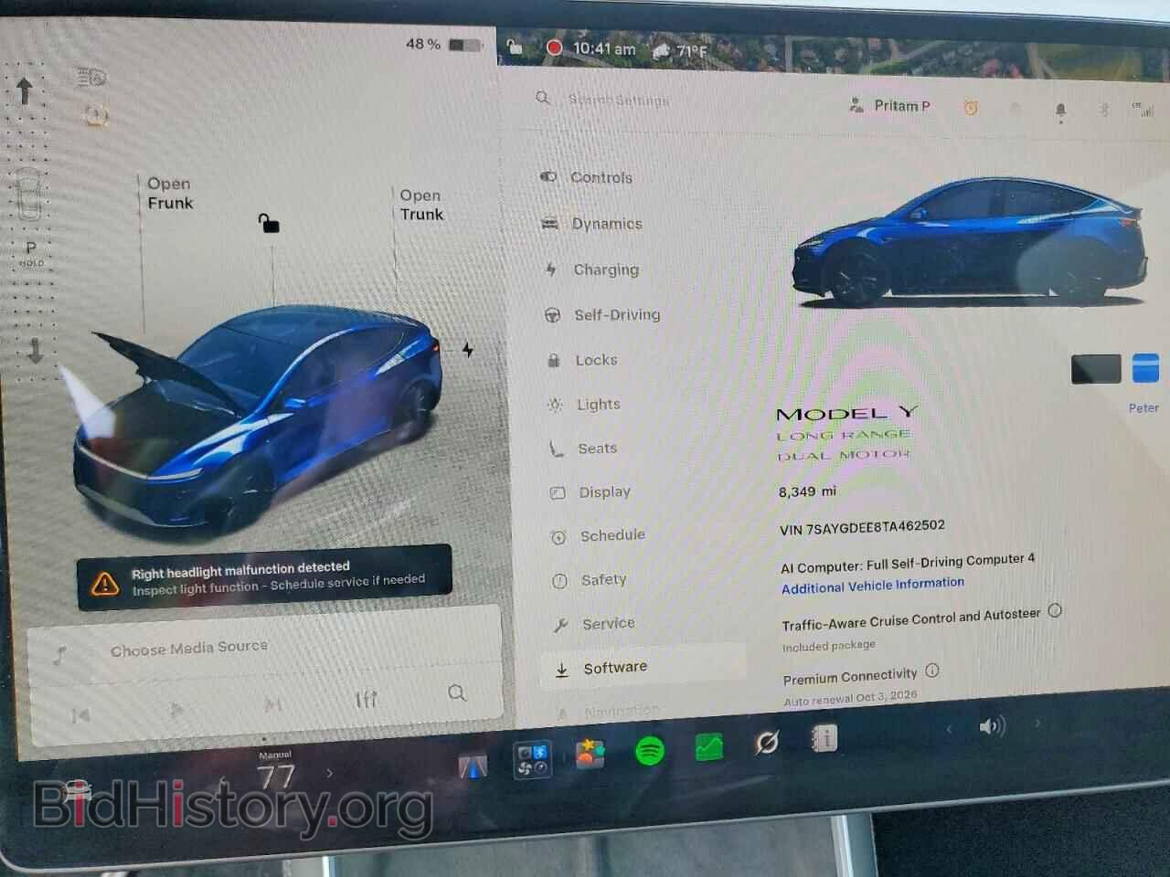 2026 TESLA MODEL Y - VIN: 7SAYGDEE8TA462502 - Фото 9