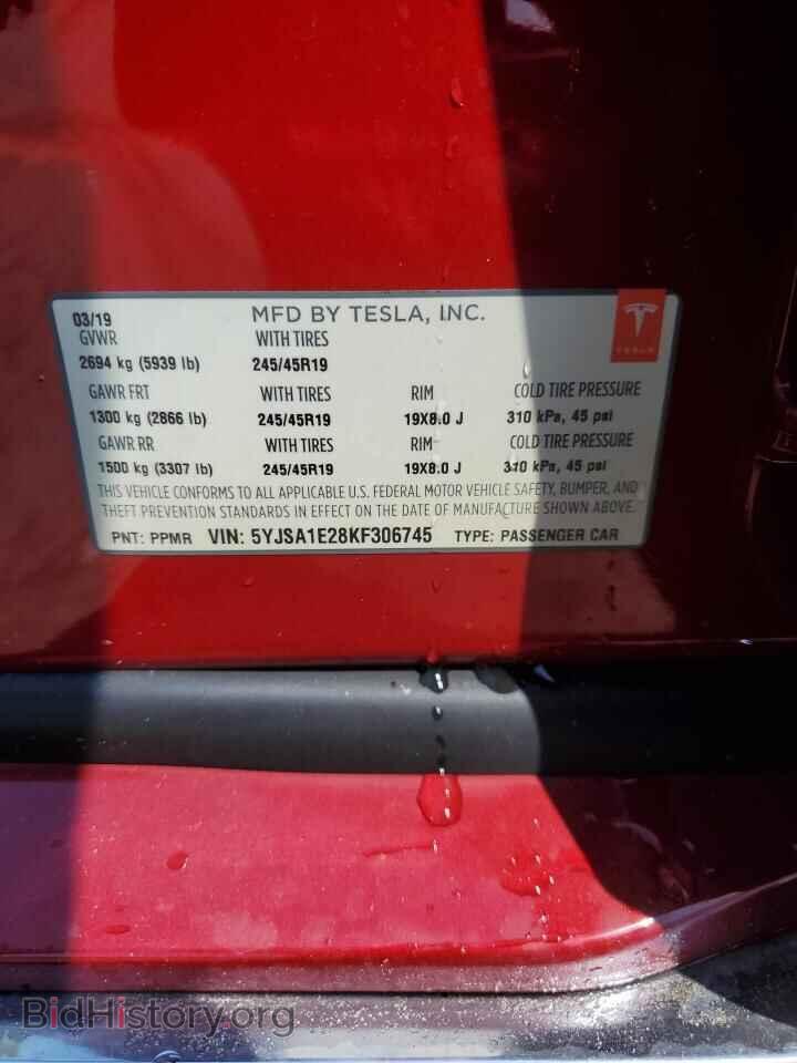 2019 TESLA MODEL S - VIN: 5YJSA1E28KF306745 - Photo 13