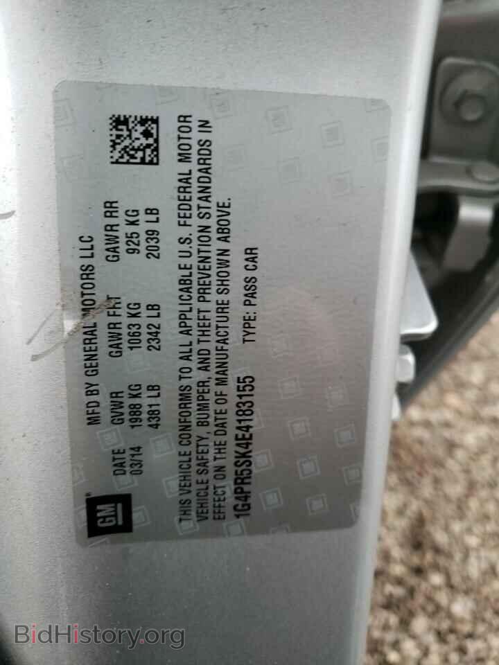2014 BUICK VERANO - VIN: 1G4PR5SK4E4183155 - Photo 10