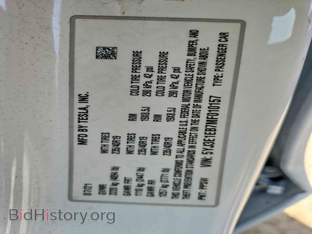 2021 TESLA MODEL 3 - VIN: 5YJ3E1EB7MF010157 - Photo 13