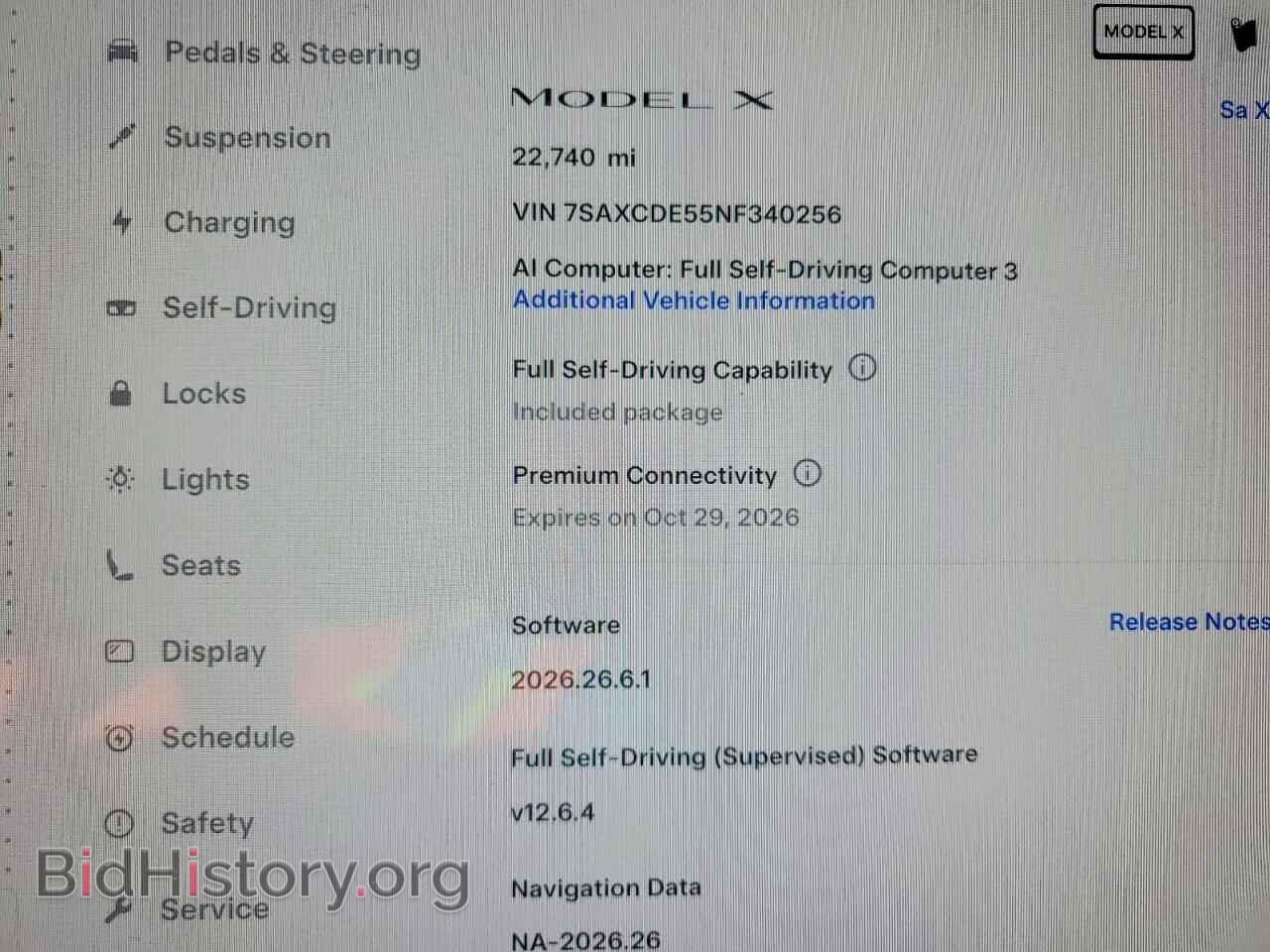 2022 TESLA MODEL X - VIN: 7SAXCDE55NF340256 - Photo 9