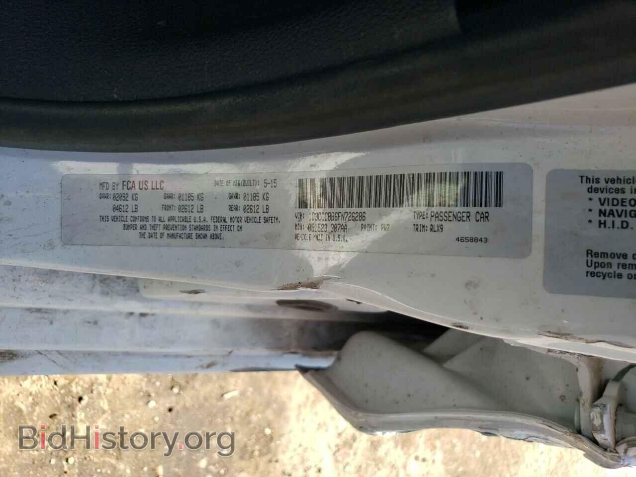 2015 CHRYSLER 200 - VIN: 1C3CCCBB6FN726286 - Фото 12