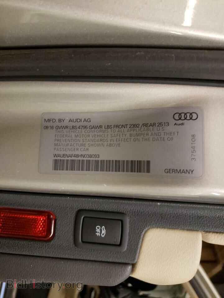 2017 AUDI A4 - VIN: WAUENAF48HN038093 - Фото 10