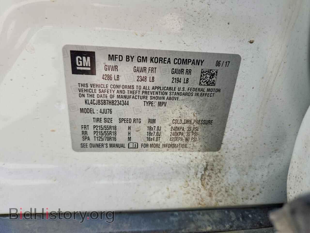 2017 BUICK ENCORE - VIN: KL4CJBSB7HB234344 - Фото 14