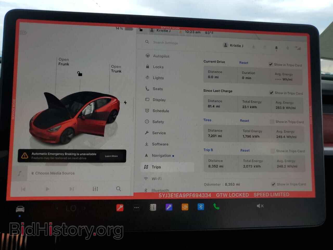 2023 TESLA MODEL 3 - VIN: 5YJ3E1EA9PF694334 - Фото 9