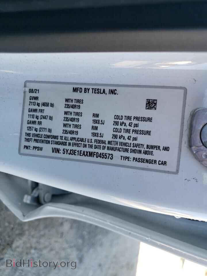 2021 TESLA MODEL 3 - VIN: 5YJ3E1EAXMF045573 - Фото 12