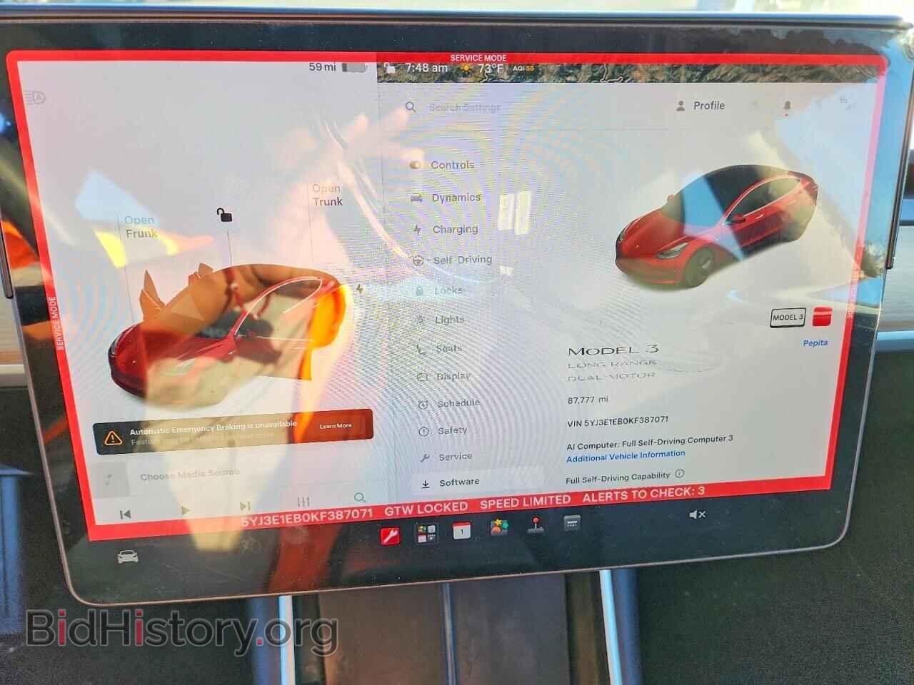 2019 TESLA MODEL 3 - VIN: 5YJ3E1EB0KF387071 - Photo 9