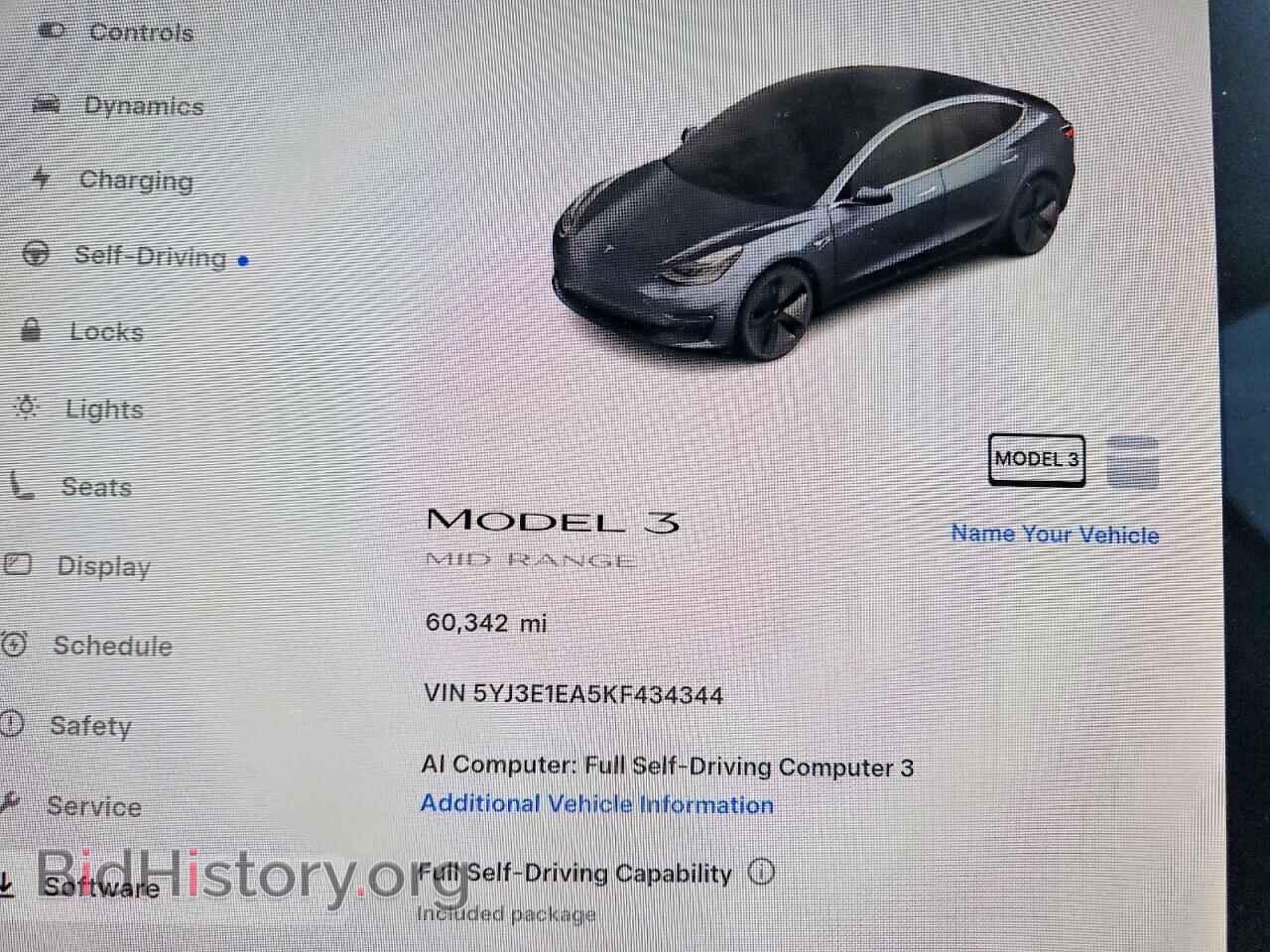 2019 TESLA MODEL 3 - VIN: 5YJ3E1EA5KF434344 - Photo 9