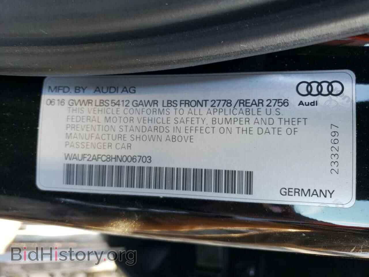 2017 AUDI A6 - VIN: WAUF2AFC8HN006703 - Фото 10