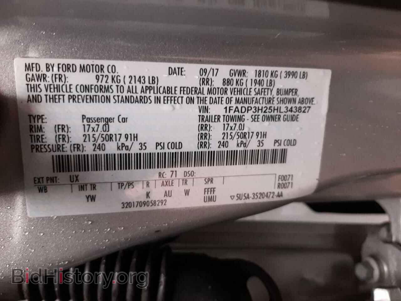 2017 FORD FOCUS - VIN: 1FADP3H25HL343827 - Фото 10