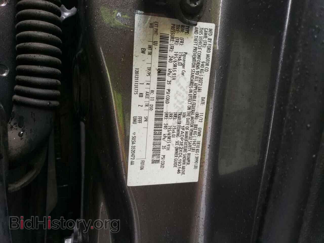 2013 FORD FOCUS - VIN: 1FADP3E2XDL193146 - Фото 12