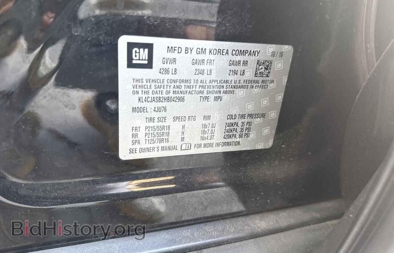 2017 BUICK ENCORE - VIN: KL4CJASB2HB042906 - Фото 10