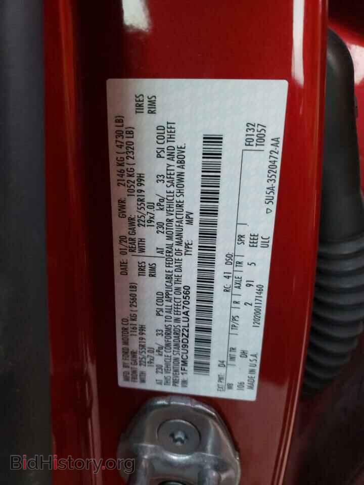 2020 FORD ESCAPE - VIN: 1FMCU9DZ2LUA70560 - Photo 12