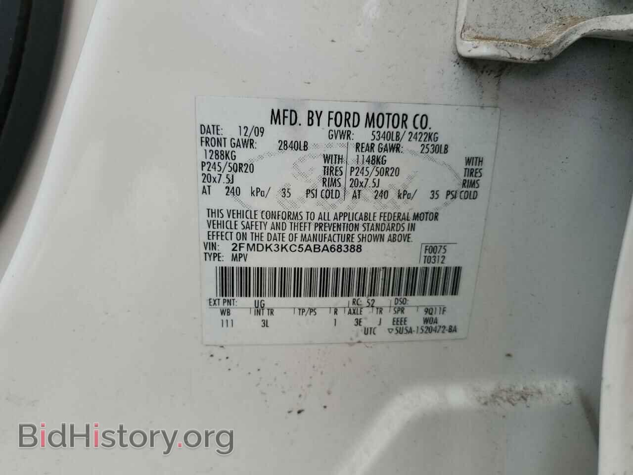 2010 FORD EDGE - VIN: 2FMDK3KC5ABA68388 - Photo 13