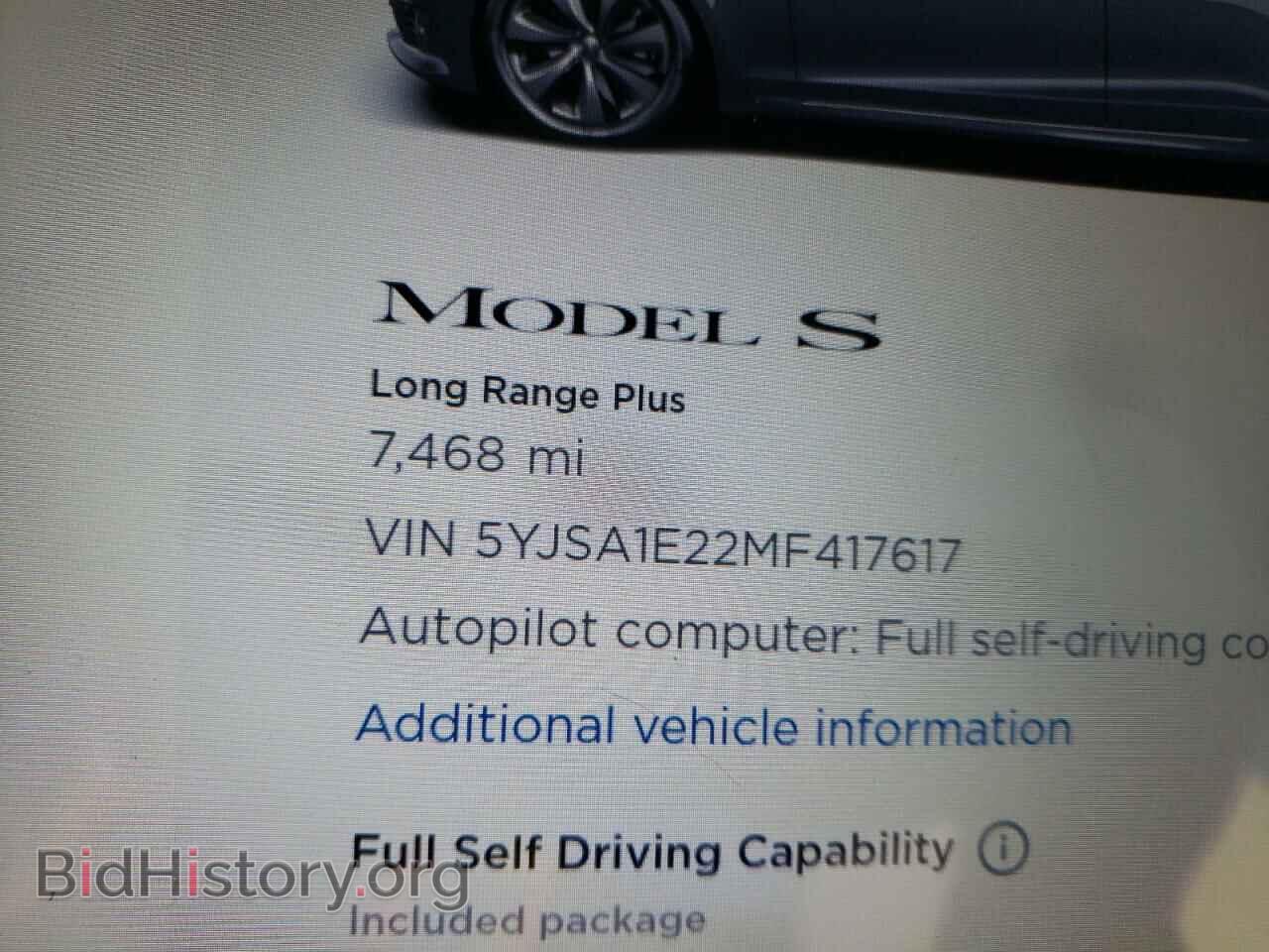2021 TESLA MODEL S - VIN: 5YJSA1E22MF417617 - Photo 8