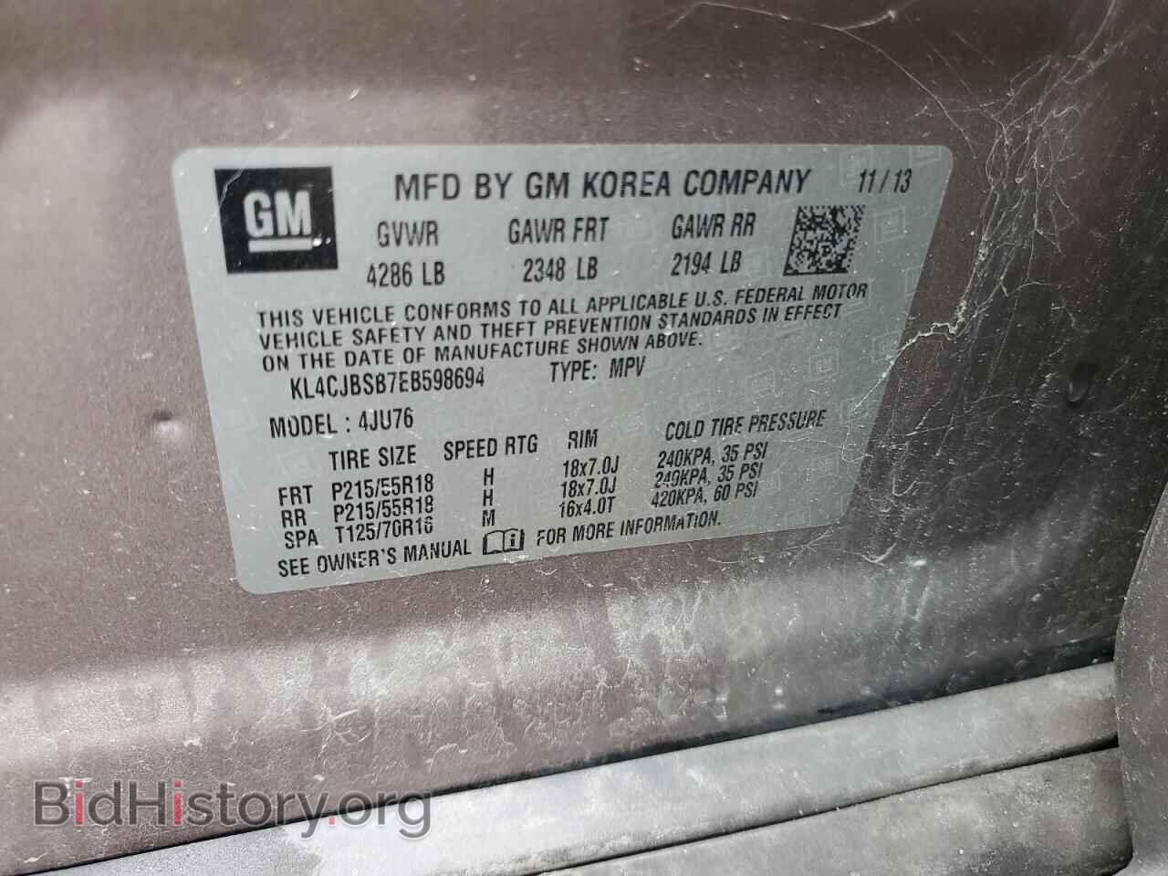 2014 BUICK ENCORE - VIN: KL4CJBSB7EB598694 - Photo 13