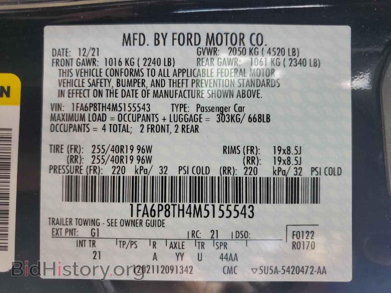 2025 FORD ALL Models - VIN: 1FA6P8TH4M5155543 - Photo 13