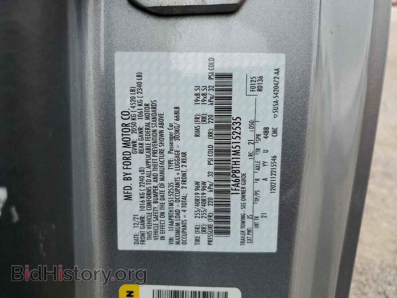 2021 FORD ALL Models - VIN: 1FA6P8TH1M5152535 - Фото 13