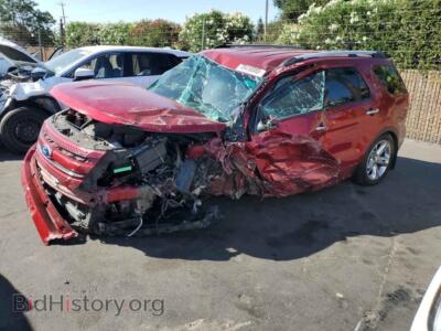 2015 Ford EXPLORER Limited, красный — VIN 1FM5K7F85FGC06268, Copart