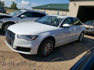 2016 Audi A6 Premium Plus, белый — VIN WAUGFAFC5GN008917, Copart