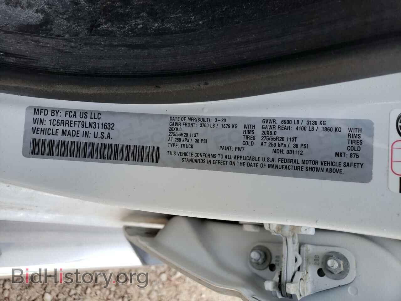 2020 RAM 1500 - VIN: 1C6RREFT9LN311632 - Фото 10
