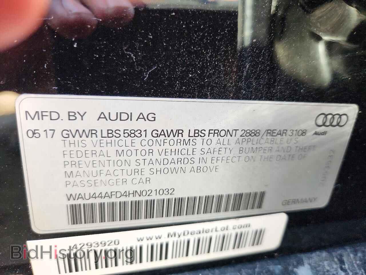 2017 AUDI A8 - VIN: WAU44AFD4HN021032 - Photo 13