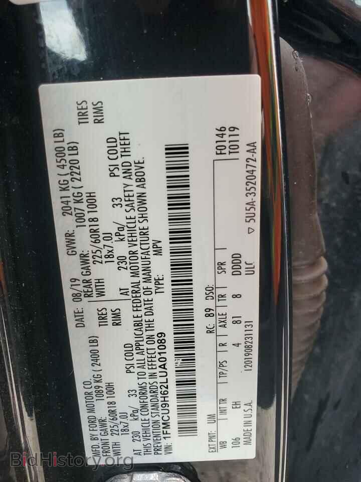 2020 FORD ESCAPE - VIN: 1FMCU9H62LUA01089 - Photo 13