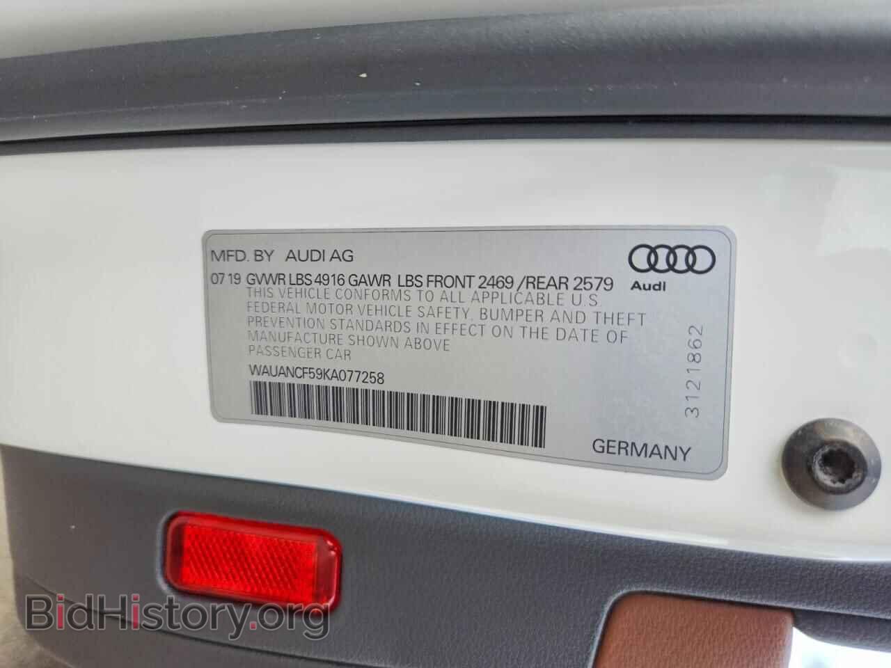 2019 AUDI A5 - VIN: WAUANCF59KA077258 - Фото 12