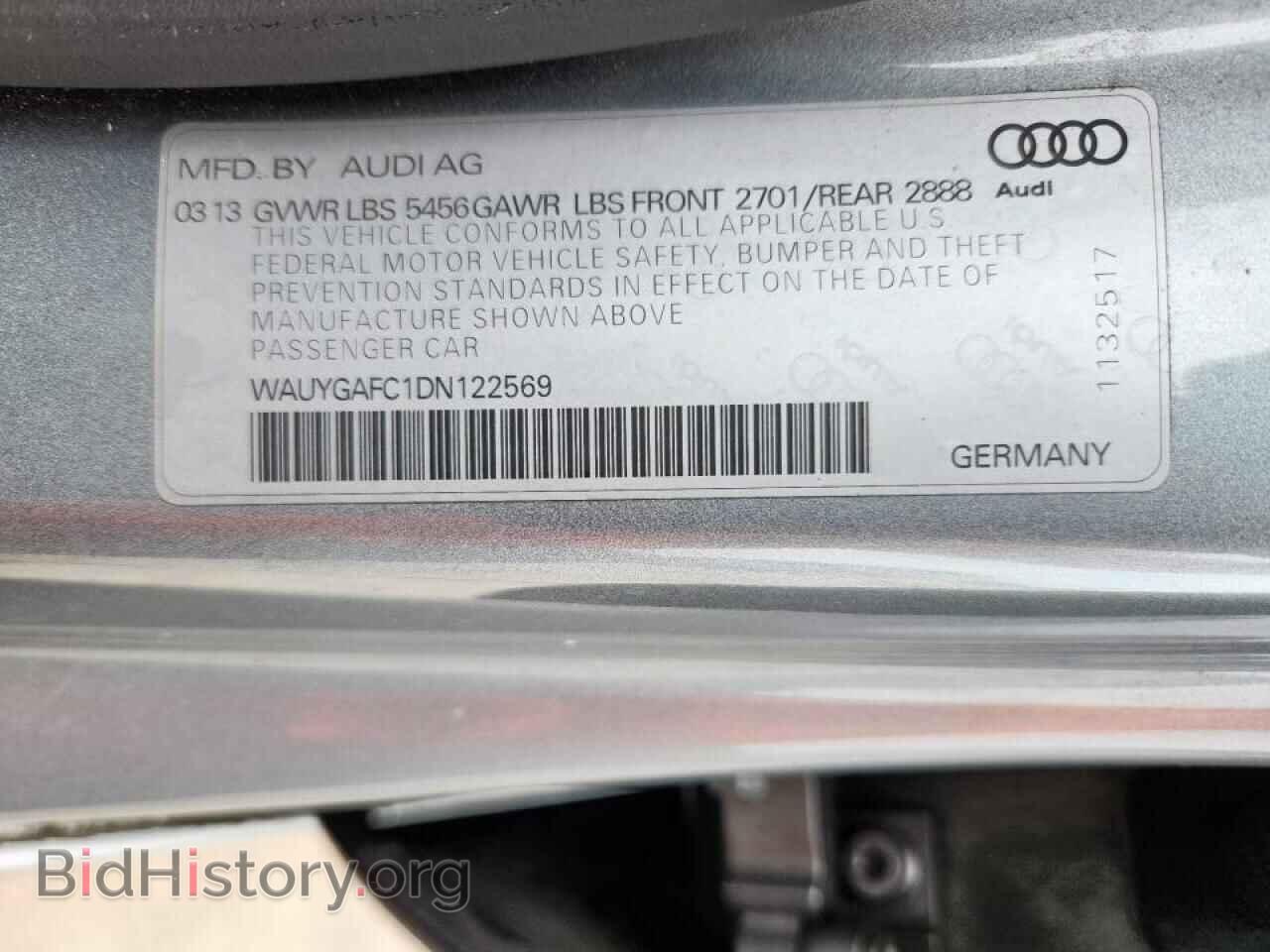 2013 AUDI A7 - VIN: WAUYGAFC1DN122569 - Фото 12