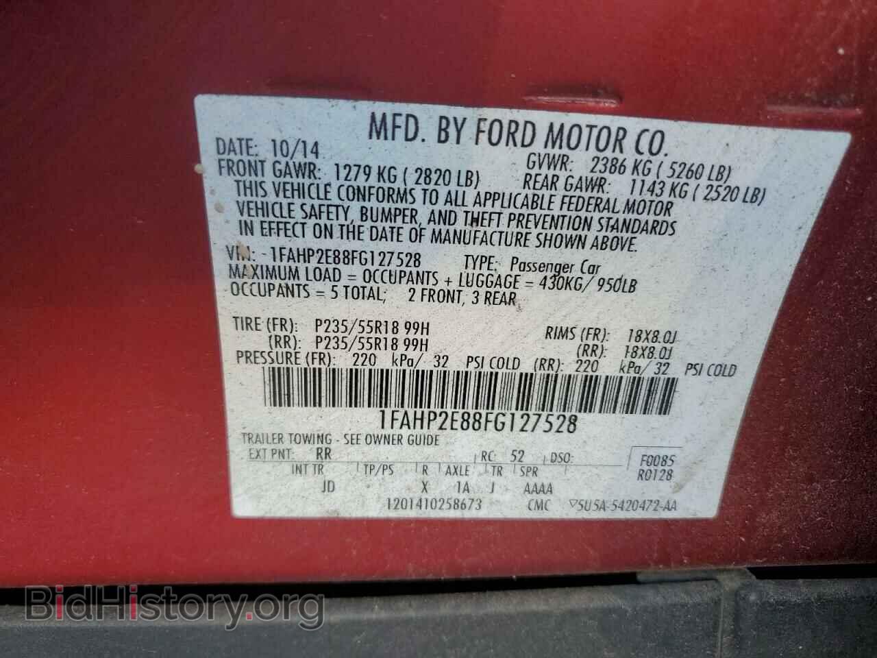 2015 FORD TAURUS - VIN: 1FAHP2E88FG127528 - Photo 13