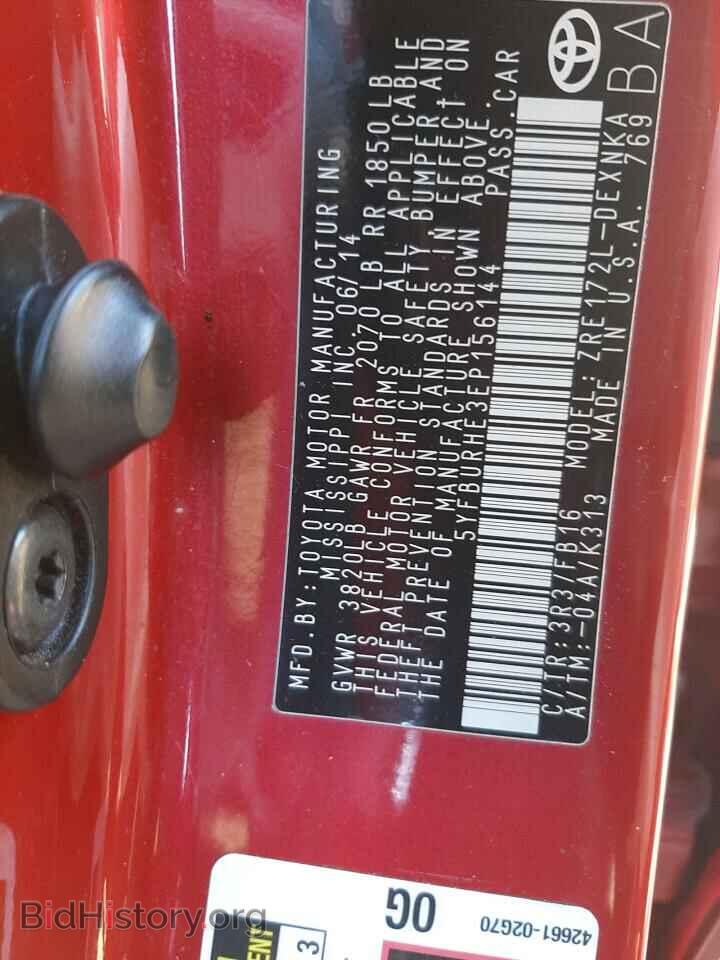2014 TOYOTA COROLLA - VIN: 5YFBURHE3EP156144 - Фото 10