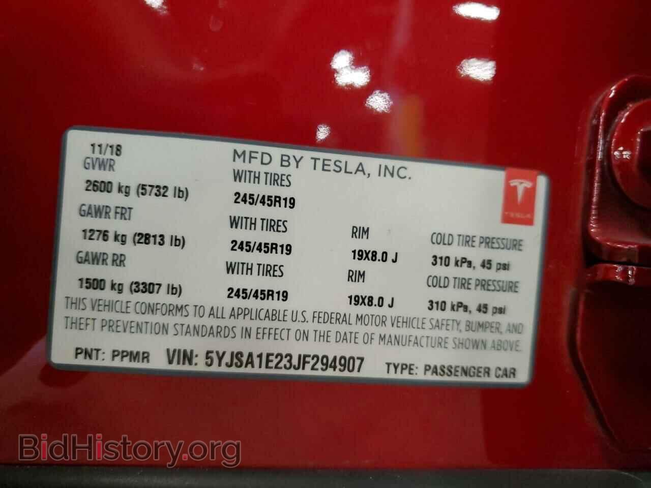 2018 TESLA MODEL S - VIN: 5YJSA1E23JF294907 - Photo 13