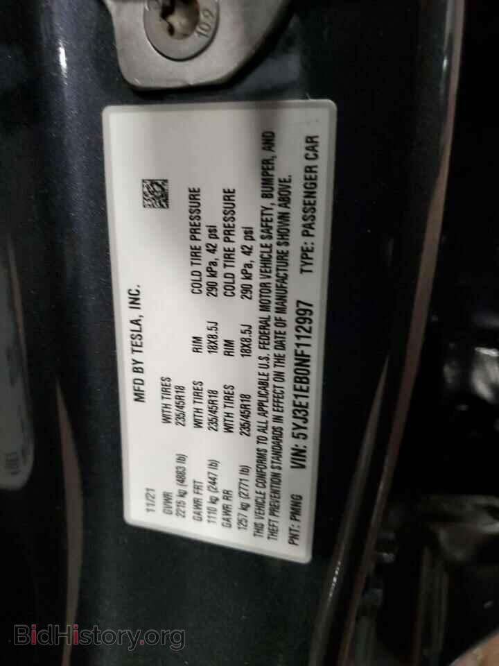 2022 TESLA MODEL 3 - VIN: 5YJ3E1EB0NF112997 - Photo 13