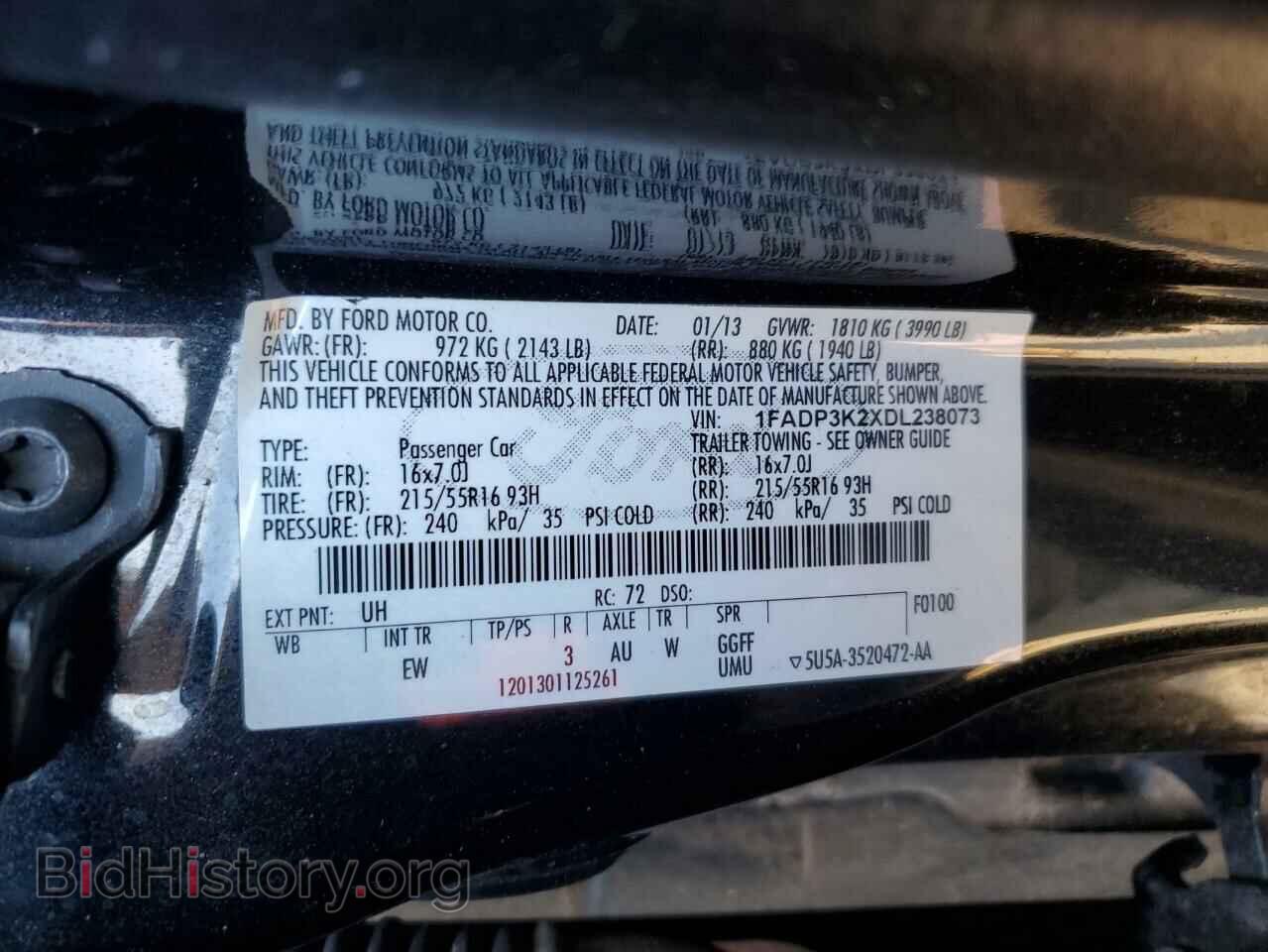 2013 FORD FOCUS - VIN: 1FADP3K2XDL238073 - Фото 13