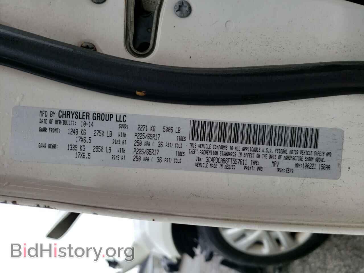 2015 DODGE JOURNEY - VIN: 3C4PDCAB6FT557611 - Фото 12