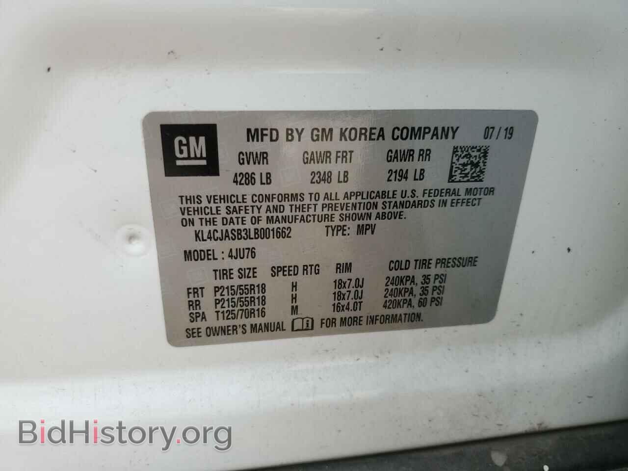 2020 BUICK ENCORE - VIN: KL4CJASB3LB001662 - Photo 14