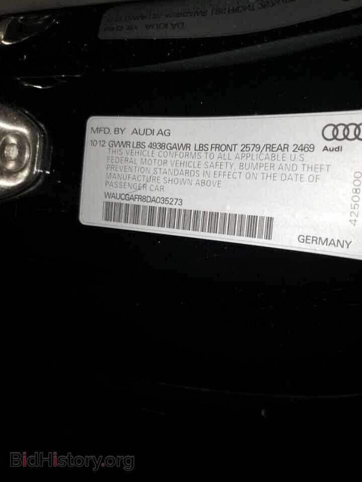 2013 AUDI S5/RS5 - VIN: WAUCGAFR8DA035273 - Фото 10