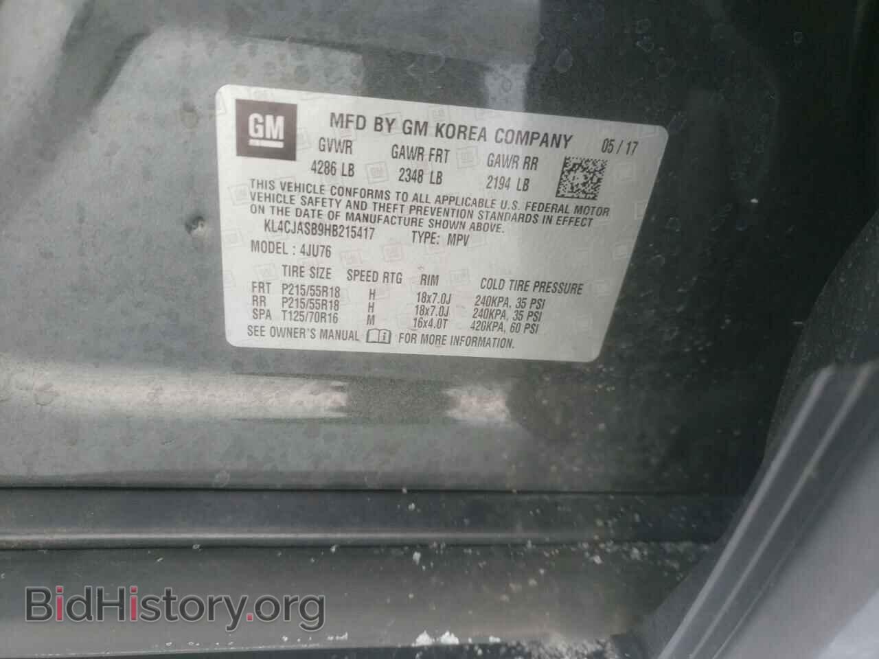2017 BUICK ENCORE - VIN: KL4CJASB9HB215417 - Photo 10