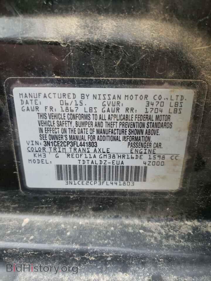 2015 NISSAN VERSA - VIN: 3N1CE2CP3FL441803 - Фото 10