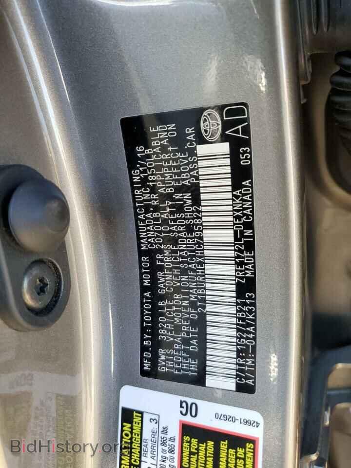 2017 TOYOTA COROLLA - VIN: 2T1BURHEXHC795822 - Фото 12