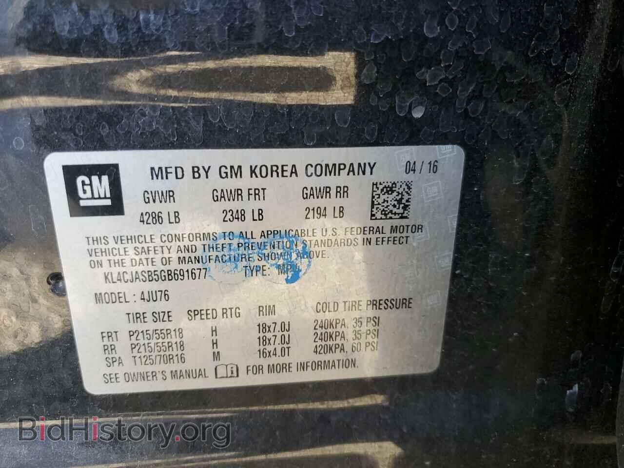 2016 BUICK ENCORE - VIN: KL4CJASB5GB691677 - Photo 13