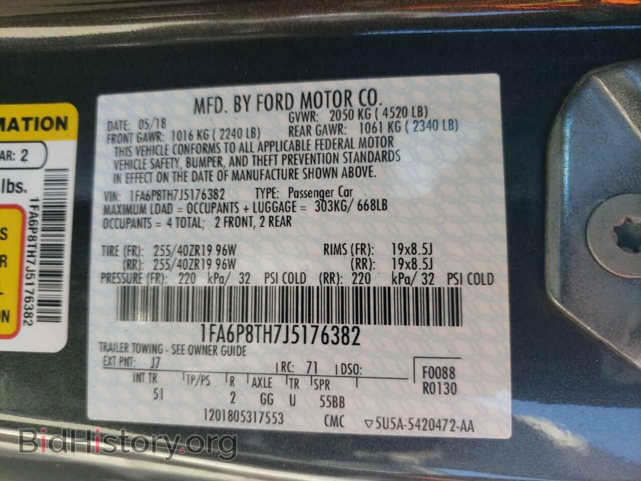 2018 FORD ALL Models - VIN: 1FA6P8TH7J5176382 - Photo 12
