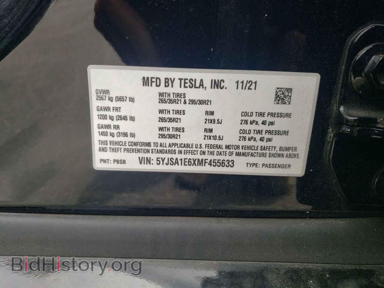2021 TESLA MODEL S - VIN: 5YJSA1E6XMF455633 - Photo 12
