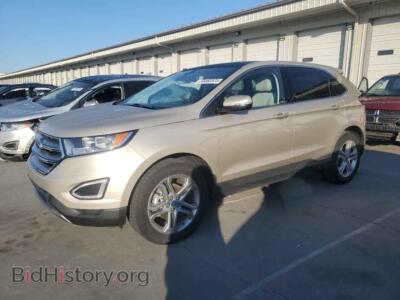 2018 Ford EDGE Titanium, beige — VIN 2FMPK3K98JBC25753, Copart