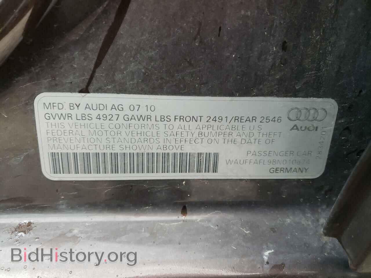 2011 AUDI A4 - VIN: WAUFFAFL9BN010674 - Photo 12