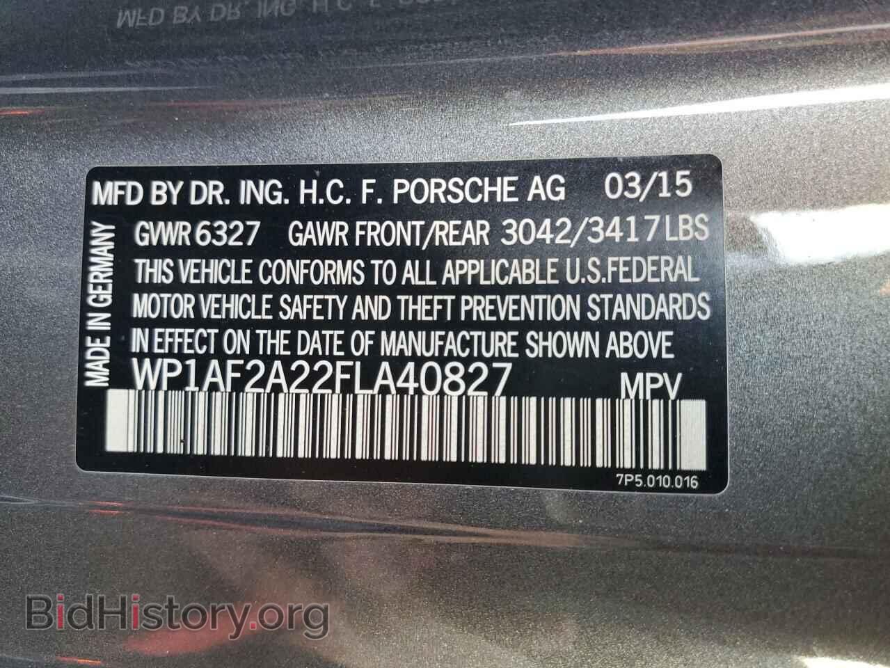 2015 PORSCHE CAYENNE - VIN: WP1AF2A22FLA40827 - Фото 14