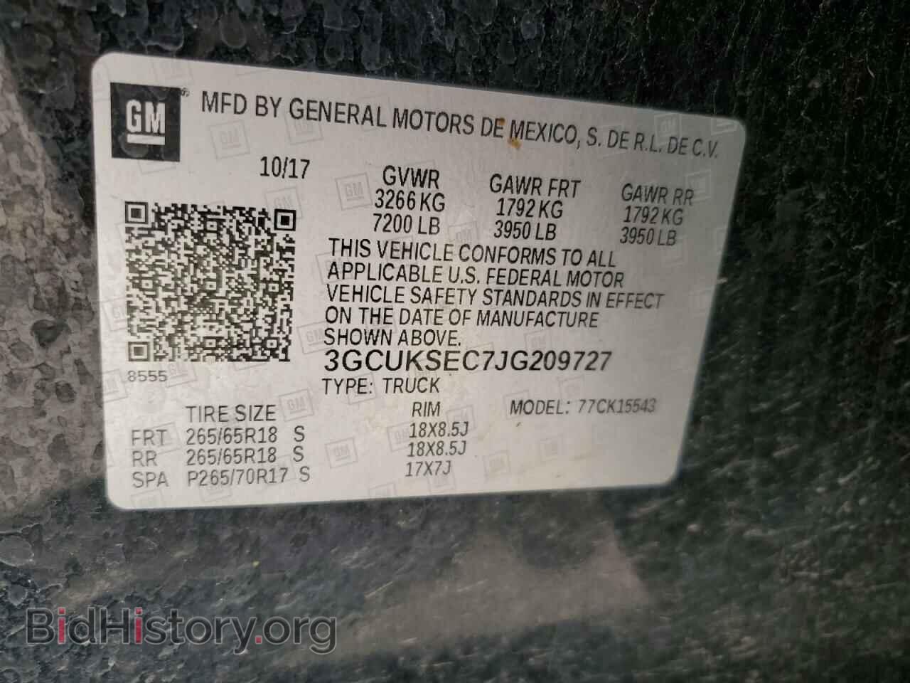 2018 CHEVROLET SILVERADO - VIN: 3GCUKSEC7JG209727 - Фото 12
