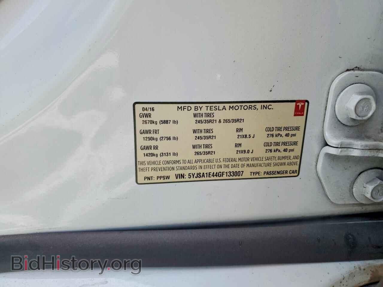 2016 TESLA MODEL S - VIN: 5YJSA1E44GF133007 - Photo 12