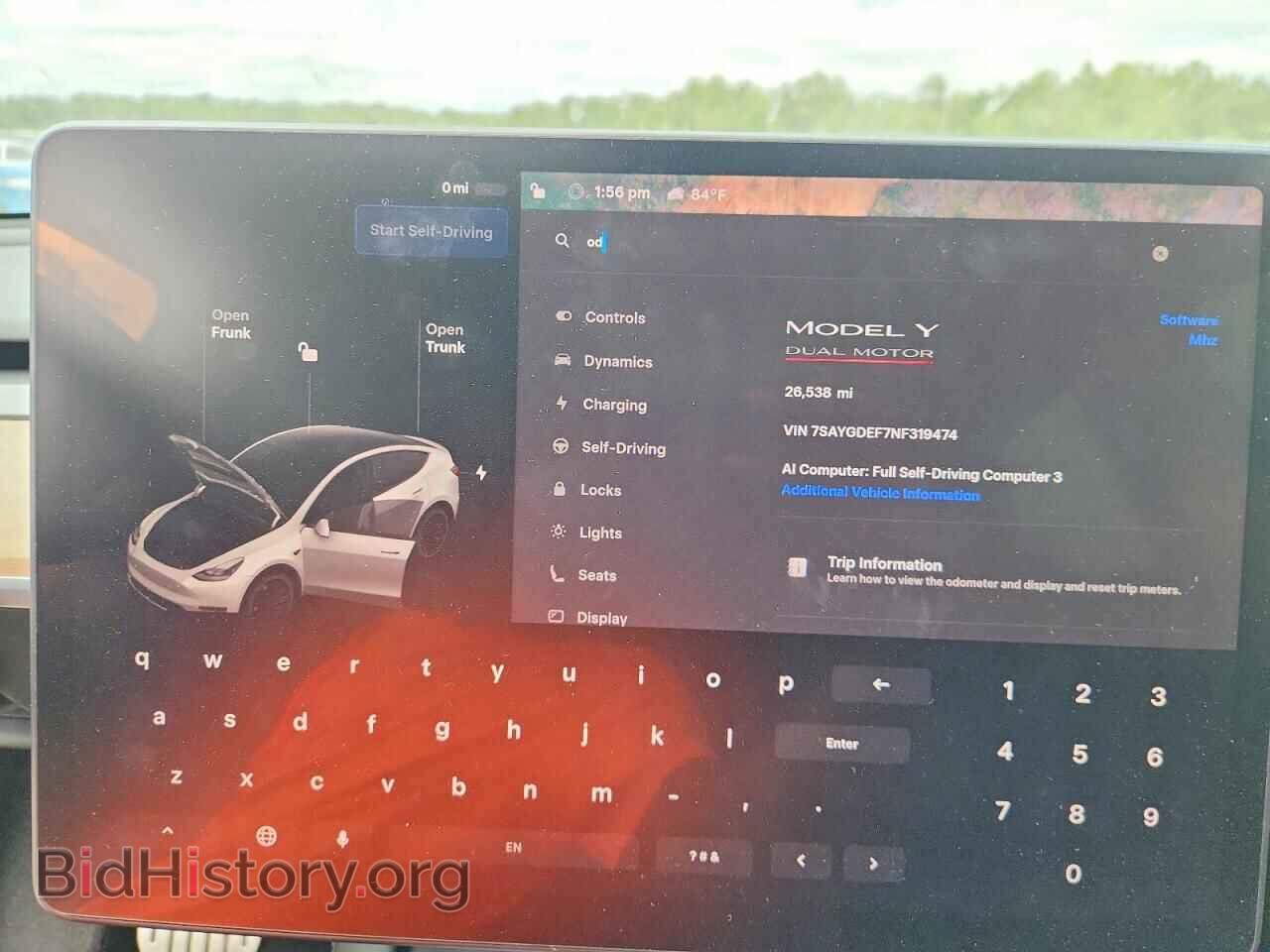 2022 TESLA MODEL Y - VIN: 7SAYGDEF7NF319474 - Photo 9